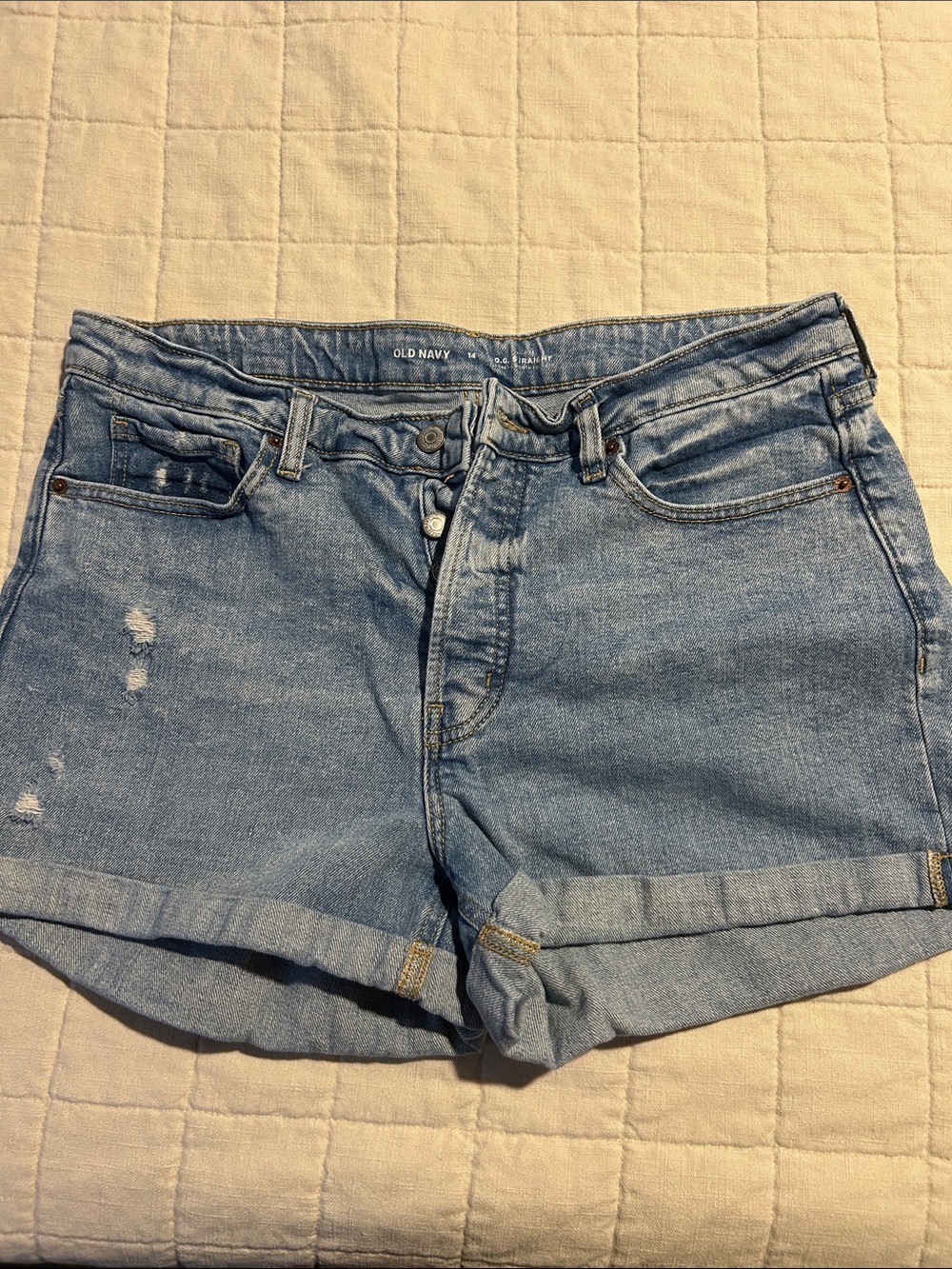 Old Navy Light Wash Rolled-Cuff Denim Shorts